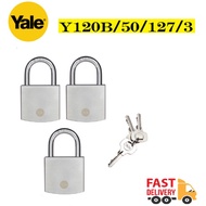 Yale Y120/50/127/3 Silver Series Outdoor Brass/Satin Chrome Padlock/Mango House/Key House