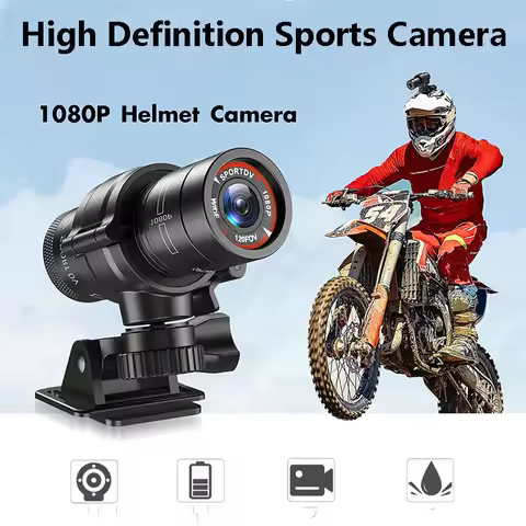 Helmet Camera 4K HD Waterproof Sports Bike Motorbike Helmet Camera High Resolution Ultra Wide Angle 