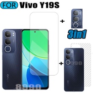 Vivo Y19S Tempered Glass 3 in 1 Screen Protector for Vivo Y19s Y19 S Tempered Glass with Camera Lens