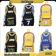 DAPHNE-HOME Pen Storage Bag, Boy Student Stationery Pencil , Professional Waterproof Basketball Doub