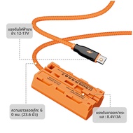 《EX SHOP》 ZGCINE DT-NPF D-แตะ NPF Dummy แบตเตอรี่สายถัก DC Coupler อุปกรณ์เสริมสําหรับจอภาพ/LED Vide