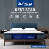 SpinaRez Rest Star Mattress 12 inch Individual Pocket Spring Mattress (King/Queen/Super Single/Singl