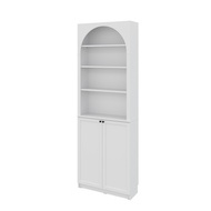 SB FURNITURE SB FURNITURE ตู้โชว์ ขนาด 80 ซม. รุ่น Trixx (หน้าบานไม้) สีขาว (80x30x230 ซม.)