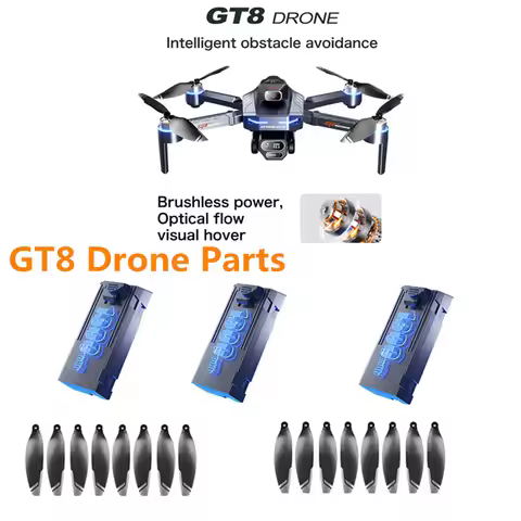 GT8 Drone Battery 3.7V 1300MAH Battery/Propeller USB For GT8 Brushless Drone GT8MAX Drone Battery Bl