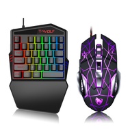 Keyboard Mouse Gaming RGB Converter Wireless Bluetooth Untuk Hp Android Tablet Keyboard Single Hand 