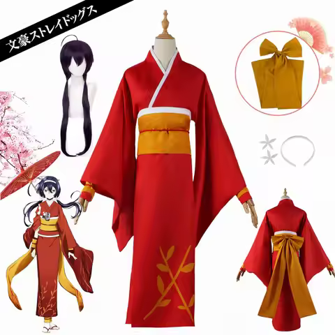 Anime Bungo Stray Dogs Izumi Kyouka Cosplay Kimono Outfits Women's Yukata Halloween Carnival Costume
