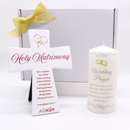 Catholic Homes Holy Matrimony Cross/Candle Set