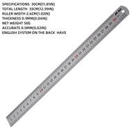 Stainless Steel Straight Ruler Double Side Metal Scale Straight Ruler Measuring Stationery Drafting 