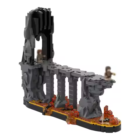 Gobricks MOC-226536 Rings Movie The Fires of Mount Doom Building Blocks The Fires of Mount Doom Bric