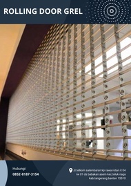 Pintu Rolling door Grille Aluminium