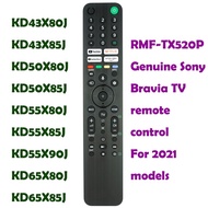 RMF-TX520P Genuine Sony Bravia TV remote control For 2021 models KD43X80J  KD43X85J  KD50X80J  KD50X