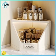 Corner Shelf Bedroom Living Room Gap Shelf Triangular Large Capacity Open Snack Bag Storage Cabinet