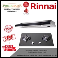 Rinnai RH-S309-GBR-T Slimline Hood + Rinnai RB-7302S-GBS 2 Burner Built-in Hob *BUNDLE DEAL - FREE DELIVERY