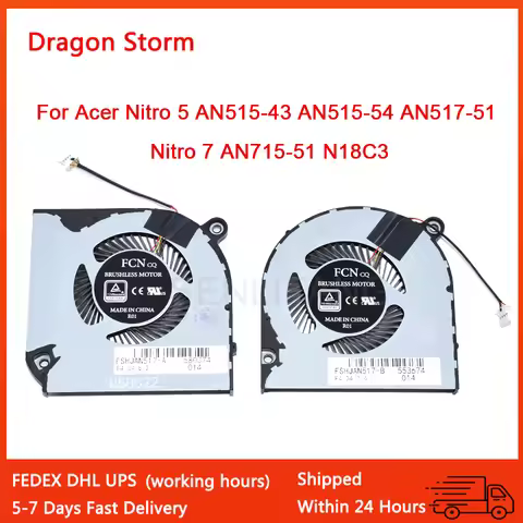 For Acer Nitro 5 AN515-43 AN515-54 AN517-51 Nitro7 AN715-51 N18C3 Notebook PC Fans Radiator Cooler G