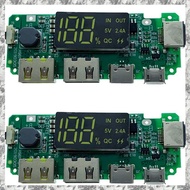 [I O J E] LED Dual USB 5V 2.4A Micro/Type-C USB Mobile Power Bank 18650 Charging Module Lithium Batt