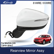 For CX5 Rearview Mirror Assy For MAZDA CX-5 2015~2016 rearview Side mirror Auto Folding/LED Lamp/Lens Heating/Blind Spot Sensing
