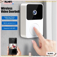 ALMA Phone Video Door Bell, Remote Monitoring Security System Wireless Doorbell, Fashion Safe Smart Visual Doorbell