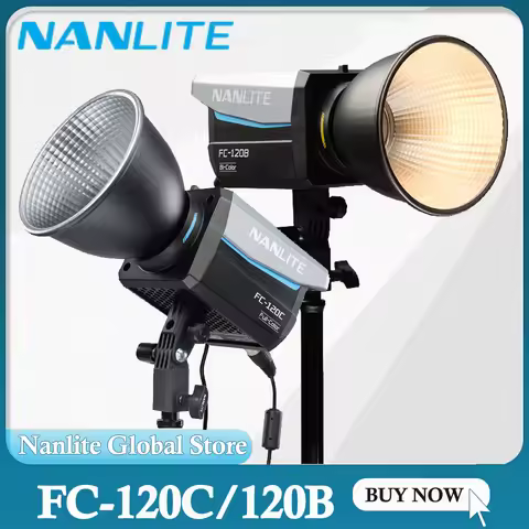 Nanlite FC-120B FC-120C 120w COB LED Video Light Bi-color or RGB 2 Version Available Professional Ph