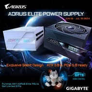GIGABYTE AORUS ELITE [P850W/P1000W] 80+ Platinum ATX 3.0 PCIe 5.0 Fully Modular PSU