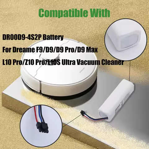 P2008-4S2P-MMBK Battery for Dreame D9 Max F9 Z10 L10 Pro L10s D10 Plus D10s RLS5-BL0 P2150 RVS5-WH0