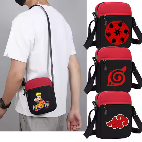 Narutoed Shoulder Bag for Women Men Crossbody Bag Boy Cartoon Anime Canvas Square Messager Women Men