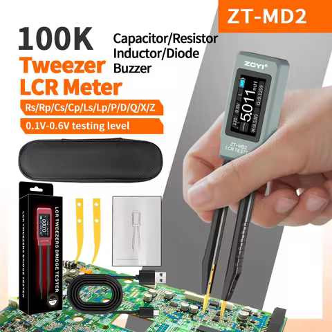 Professional ZOYI MD2 Smart Tweezers LCR ESR Tester Mini SMD Component Meter for Resistor Capacitor 