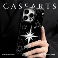 Star Black AG Frosted Carbon Fiber Textured Magnetic Case For Iphone 17 Air 16 Plus 15 14 12 13 PRO 