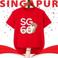 新加坡国庆60周年纪念T恤 Singapore Otter Sg60 Ndp 2025 Woment Shirt Round Neck T-Shirt Tee National Day Tshirt 