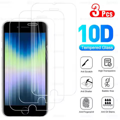 3Pcs Screen Protector Tempered Glass For Apple iPhone SE 2022 2020 SE2022 S E On For iPhoneSE 20 22 