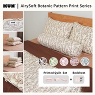 Kun Botanic Pattern Print Series- Printed bedsheet set