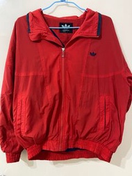 adidas 古著｜大紅色教練外套 #復古vintage