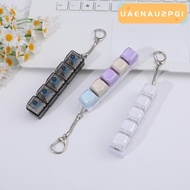 UAENAU2PG1 9 Keyboard Key Toy, DIY Button Keycap Fidget Decompression Keyboard Games Keychain,  Anti
