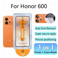 3 In 1 Honor 600 Series HD One-click Tempered Glass Screen Protector For Honor 600 Pro Lite 400 X9D 