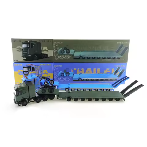 MASSDI 1:64 Trailer Head Model Scania R650 Vehicle Model Heavy Truck Tractor Scania Car Alloy Toys D