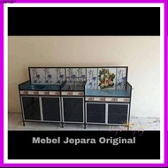 Wastafel Rak Piring - Meja Kompor & Lemari Dapur Sehat Pintu 5 Modern