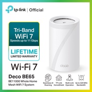 TP-Link Deco BE65 BE11000 Whole Home Mesh WiFi 7 System เราเตอร์ไวไฟ7 รองรับปริมาณการใช้งานได้เพิ่มม