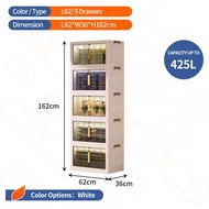 【Free Installation】3/5 layerfoldable stackable storage box toy Multi-storey storage cabinets