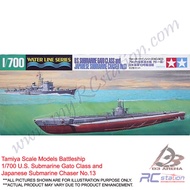 Tamiya Scale Models Battleship #31903 - 1/700 U.S. Submarine Gato Class and Japanese Submarine Chase