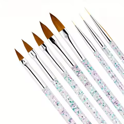 3/8Pcs French Stripe Nail Art Liner Brush Set Tips Line Drawing Pen UV Gel Painting Brushes Manicure