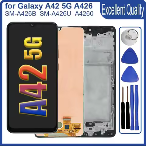 Super AMOLED LCD for Samsung Galaxy A42 5G LCD Display Touch Screen Digitizer Replacement for Samsun