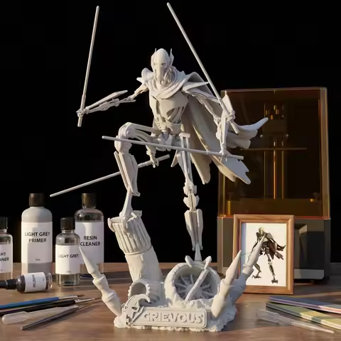 1/18 1/12 General Grievous Unpainted Unassembled 3D Printing Model Garage Kits (Requires Painting an