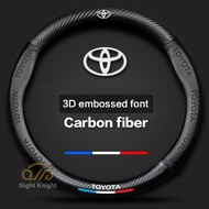 For Toyota car carbon fiber steering wheel cover Sport style Camry Altis Vigo Fortuner CHR Vios Yaris Ativ Hilux REVO Avanza sienta hiace innova Fortuner