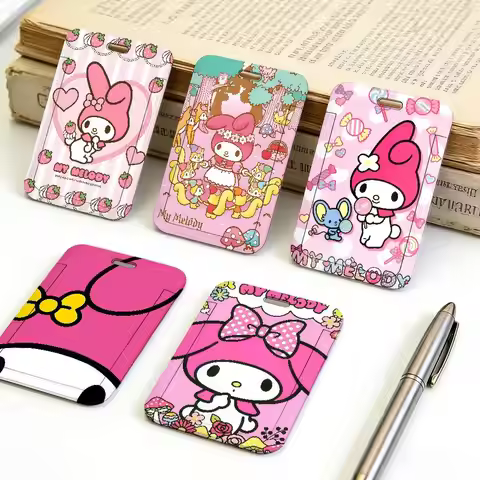 M-MelodyS Cute SRO Plastic ID Card Holder Soft Neck Lanyard Lightweight Durable Work Pass Badge Case