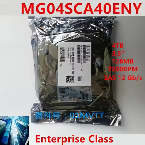 New Hard Disk For Dell 4TB 3.5" SAS MG04SCA40ENY 01MVTT 1MVTT