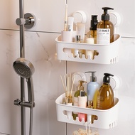 TAILI Shower Caddy Suction Cup 2 Pack Bathroom Shower Basket Wall Mounted Organizer Shelf for Shampo