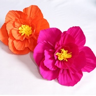 Party Window Colorful Crepe Curling Edge Paper Flower Wedding Room Background Wall Decoration Crepe 
