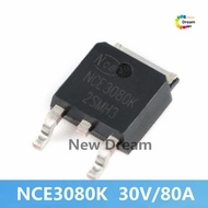 ใหม่10Pcs NCE3080K TO-252-2 30V 80A NCE3080 N-Channel MOSFET ชิป