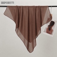 IESPOIR1T1 Square Scarves, Thin Solid Color Cotton Linen Headscarf, Fashion Breathable Soft 90x90cm 