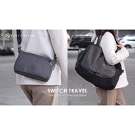 【FORYU】多功能斜背包 超大容量旅行袋 防潑水 可掛行李箱桿