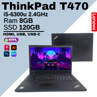 ลดแบบจุกๆ โน๊ตบุ๊ค i5 GEN 6 ThinkPad T470 T460 X260 X270 เน้นออกแบบ autocad Photoshop Premiere Pro AI Canva พร้อมใช้งาน USED Laptop